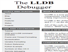 Tablet Screenshot of lldb.llvm.org