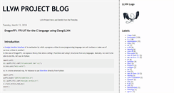 Desktop Screenshot of blog.llvm.org