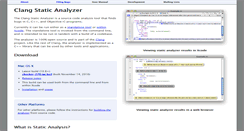 Desktop Screenshot of clang-analyzer.llvm.org